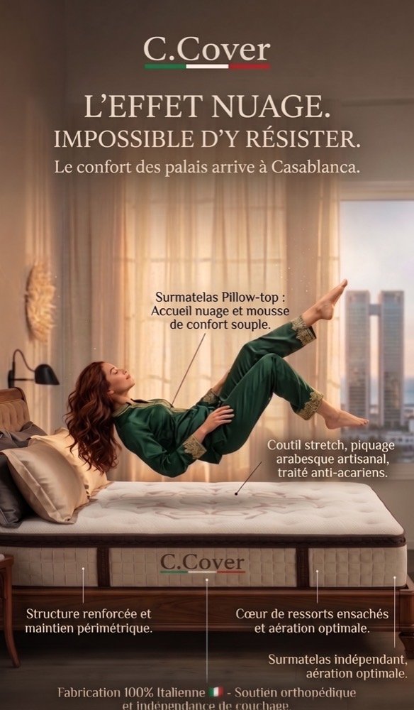 Campagne publicitaire Materassi Luxury — Matelas King Firme